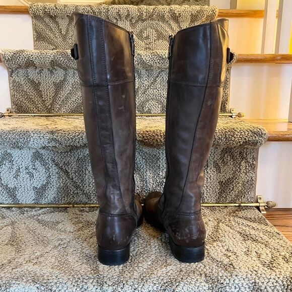 EUC Women's Frye Molly Knee High Riding Boots in Smoke Taupe Gray Size 6 B - Picture 4 of 7